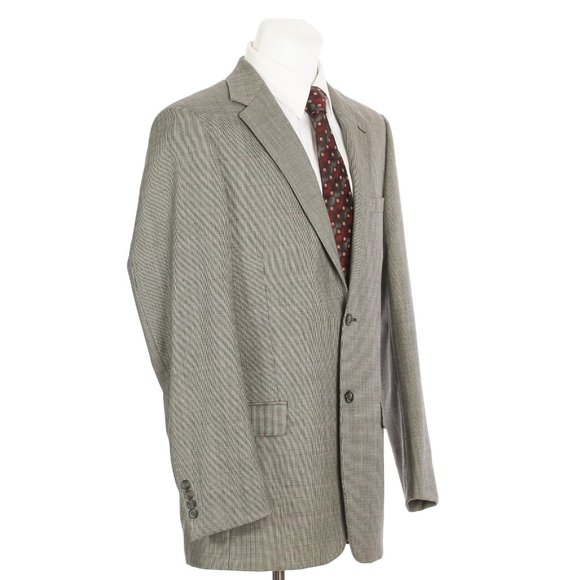 Andrew Fezza Two Button Gray Sharkskin Sport Coat - Picture 5 of 12